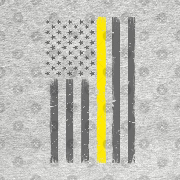 Thin Gold Line American Flag by bluelinemotivation